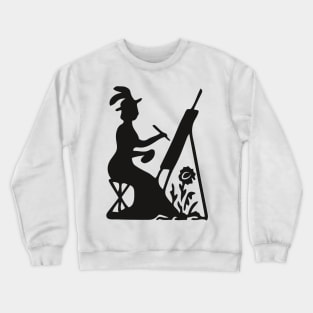 Female artist silhouette Crewneck Sweatshirt